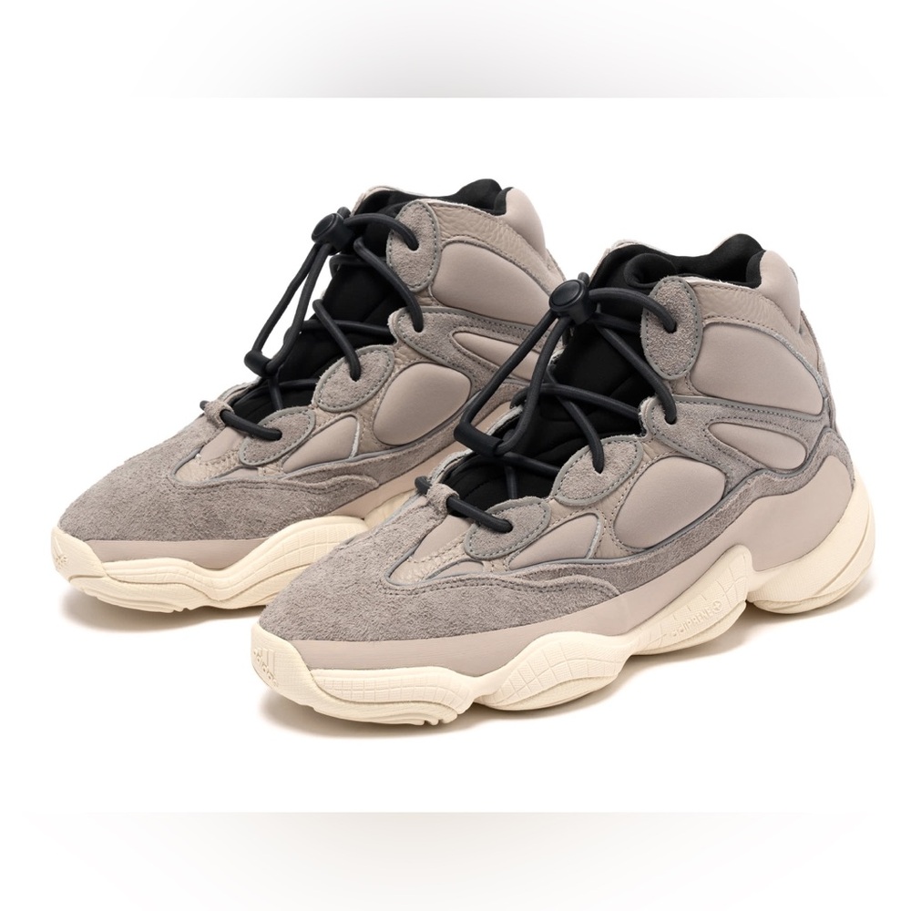 Yeezy 500 High Sneakers Size 7 1/2 Adidas Mist Stone & Black NIB New in Box